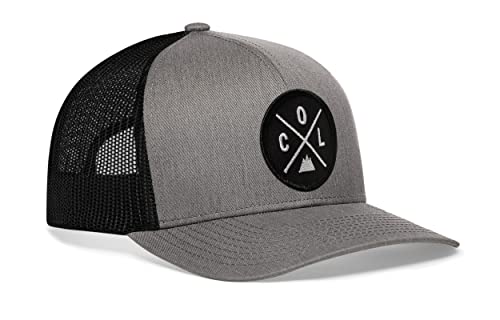 Image of HAKA State City Trucker Hat for Men & Women, Adjustable Baseball Hat, Mesh Snapback, Sturdy Outdoor Black Golf Hat