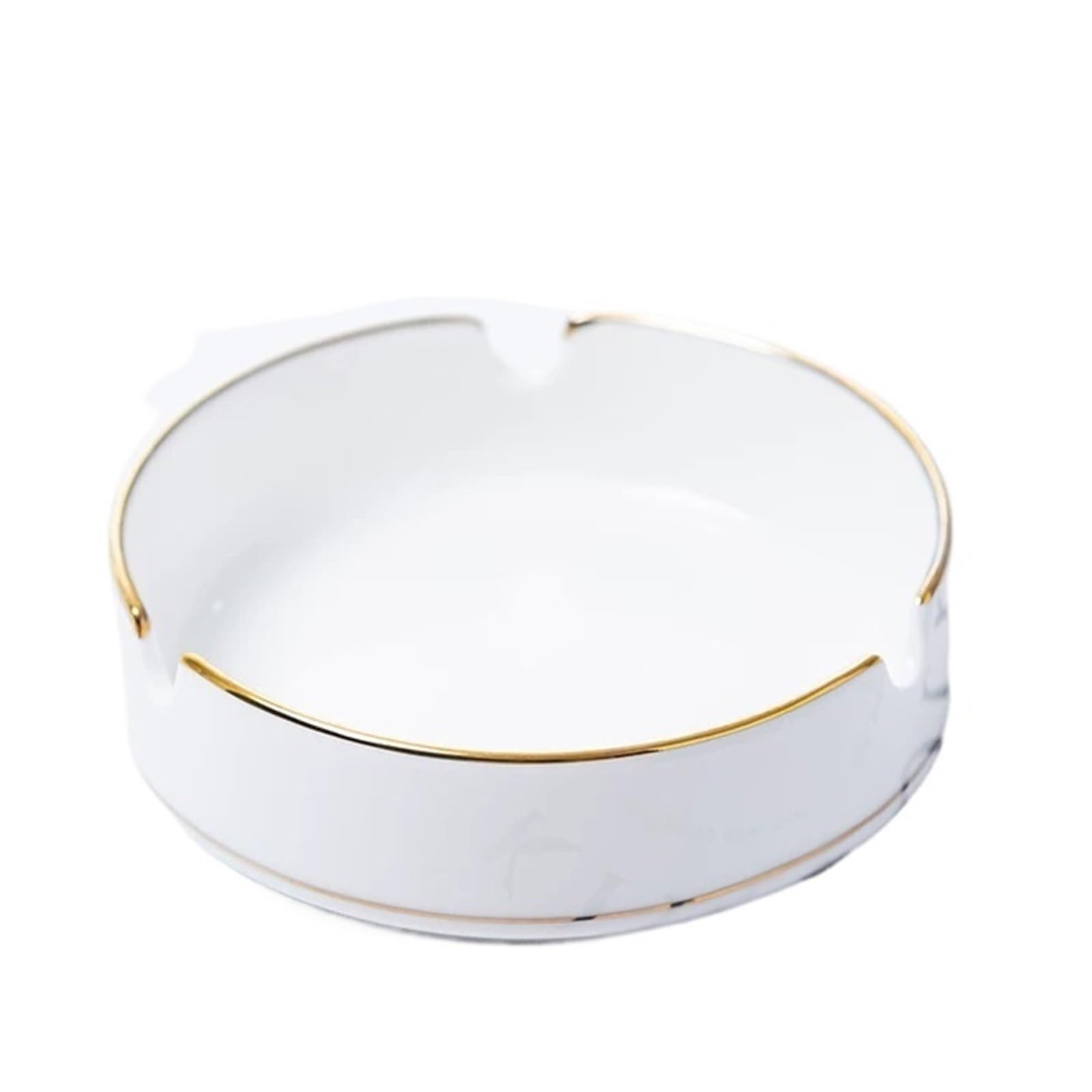 Cigarettes Ashtrays Ceramic Ashtray Cigarette Holder for Office Hotel(White)