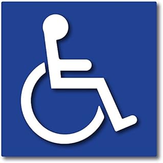 ADA Compliant Accessibility Sign,6 x 6 Inch, Blue