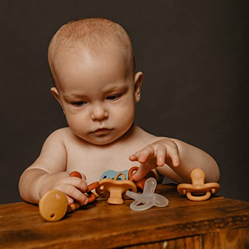 Suavinex, Schnullerkette aus Silikon, Schnullerband, für Babys +0 Monate, Weiche und Flexible, Einteiliges Design, Colour Essence Grün