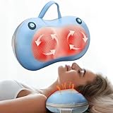 Xllent Neck Massager Mothers Day Gifts - Shoulder Back Massager with Heat for Pain Relief,Shiatsu Electric Deep Tissue 3D Neck Back Shoulder Massage Pillow,Gifts for Women Men(Blue)