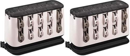 Remington Shine Therapy Argan Oil & Keratin Treated Hot Rollers Set, Professional Hair Curlers for Setting All Hair Lengths from Short and Medium to Long (Pack of 2)