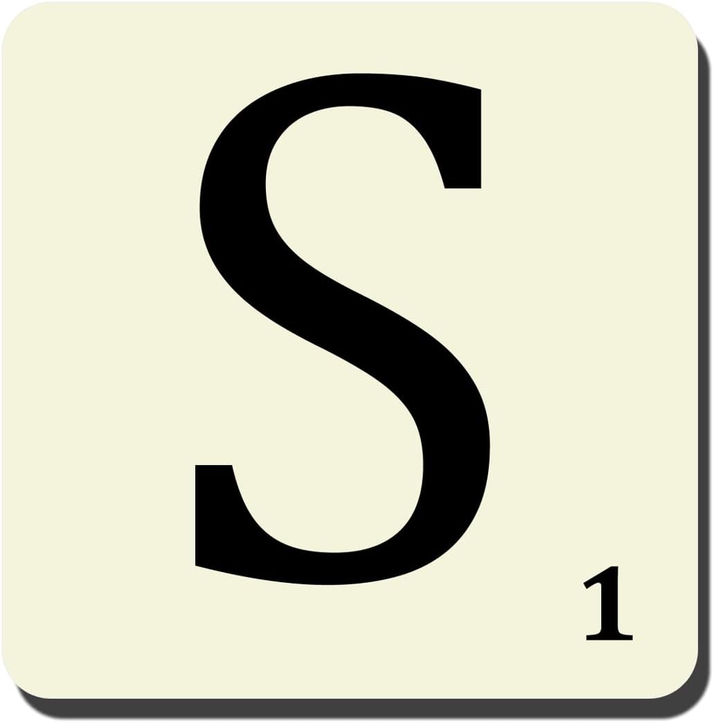 Alphabet Coasters - Letter S | 90mm x 90mm MDF Coaster | Made in the UK | DigiPrint Graphics (COASTER019)