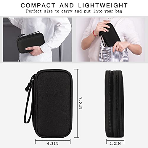 Skycase Travel Cable Organizer,Electronics Accessories Cases, All-In-One Storage Bag,[Waterproof] Accessories Carry Bag For Usb Data Cable,Earphone Wire,Power Bank, Phone,Black-1 #TOP4
