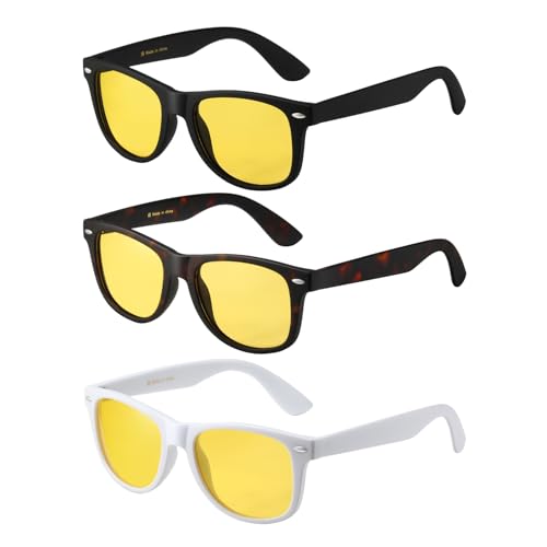 MASDUN Retro Polarized Sunglasses for Men and Women Classic Sun Glasses With UV Protection MD2140 (3 Pack)