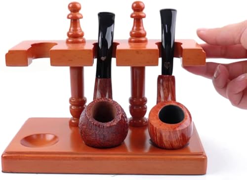 Expositor de madera para pipas de tabaco, soporte elegante de salón 2