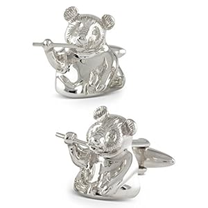 Panda Beer Manchetknopen, Sterling Zilver, handgemaakt
