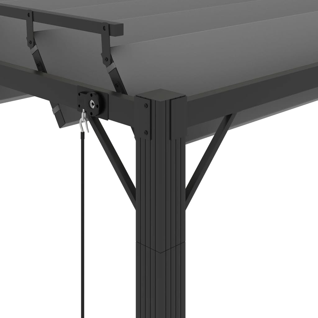 Pergola avec toit à lamelles - 3 x 3 m - Tonnelle en aluminium - Anthracite