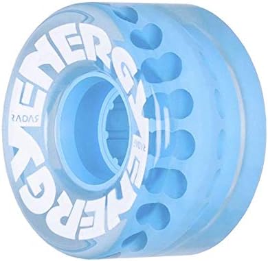 Radar Wheels - Energy 57 - Roller Skate Wheels - 4 Pack of 78A 31mm x 57mm Quad Skate Wheels | Clear Blue