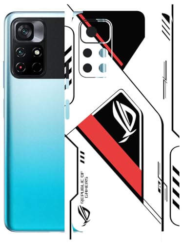 Image of AtOdds - Full Body Back Screen Guard Protector Film - Lamination Wrap Skin Sticker Compatible with Poco M4 PRO (5G) | Scratchproof Matte Finish (RogRed)