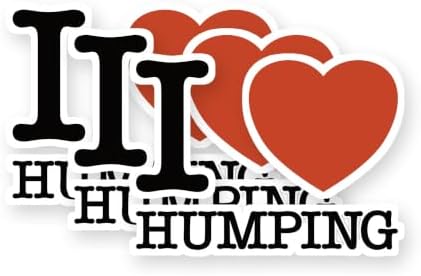 I Heart Humping Vinyl Stickers 3 Pack 3 Inch image 5