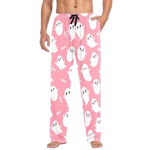 Happy Spirits Men's Cotton Pajama Pants with Pockets and Drawstring Comfortable and Stylish,S
