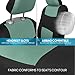 BDK PolyPro Car Seat Covers Full Set in Mint on Black – Front and Rear Split Bench Seat Covers Accessories for Auto Trucks Van SUV,Easy to Install
