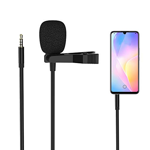 Professional lavalier Microphone, omnidirectional Microphone, Easy Editing Microphone for iPhone, ...