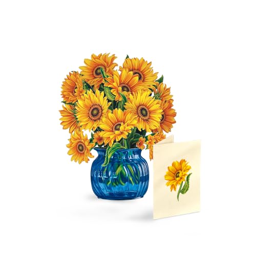 Freshcut Paper Mini Sunflowers 5.5" Pop Up Bouquet Card