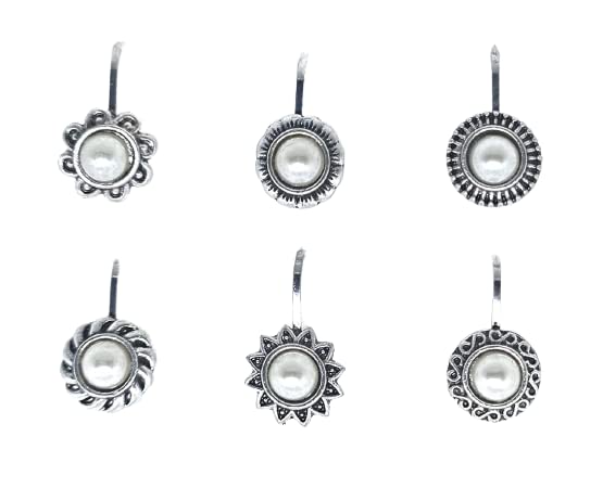PDY FASHION oxidized nose Pin ring without piercing Press On Combo Pack of 6 Oxidized Nose Pin Stud Ring Small Size for Women & Girls (B0BNLNB3WN) Amazon Price History, Amazon Price Tracker
