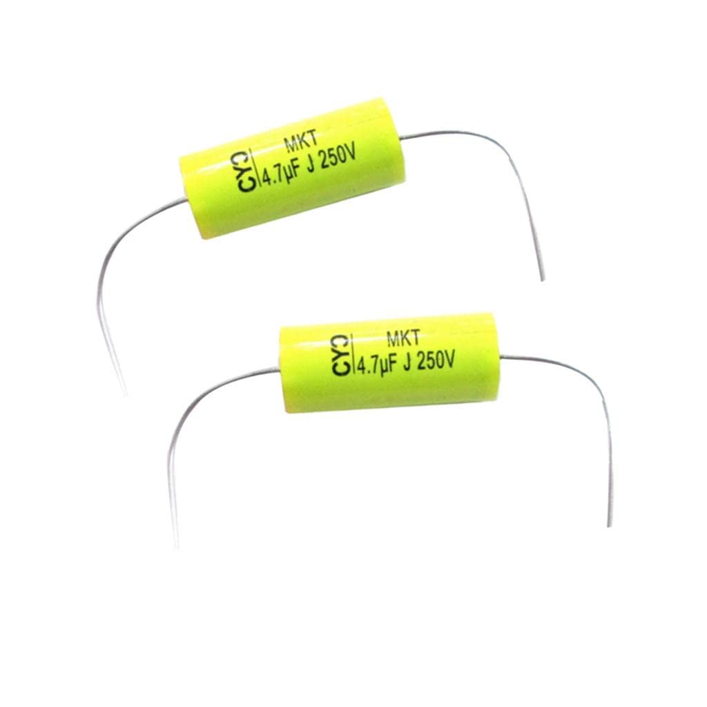 2pcs 250V 4.7uF Audio Speaker Divider Crossover Non-Polarity Capacitor