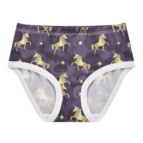 Little Girl Underwear Toddler Panties Kids Undies Unicorn Camouflage Soft Cotton Briefs 2T-8Y