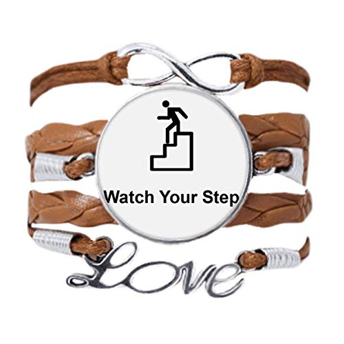 Bracelet love en cuir noir et sa corde tordue symbole