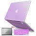 iBenzer - 3 in 1 Soft-Skin Smooth Finish Soft-Touch Plastic Hard Case Cover & Keyboard Cover & Screen Protector for Macbook Pro 13.3''/w Retina display NO CD-ROM, Purple MMP13R-PU+2