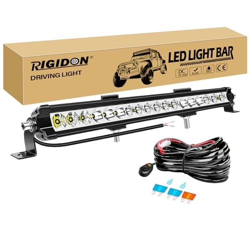 Barre de Led 4x4 6000LM Feu Antibrouillard 12v Droit pour Camion ATV SUV