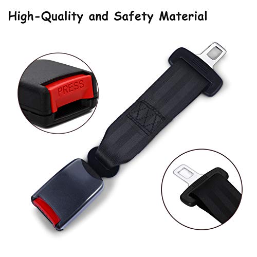 HIIXHC Seat Belt Extender, Buckles Extender Safety Certified Universal Extension Socket Connector Metal Tongue 2PCS Seat Belt Extender and 2PCS Safety Belt Buckle