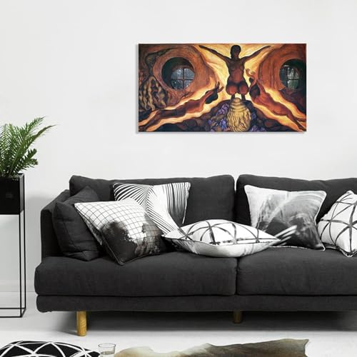 Diego Rivera Forces souterraines Impression sur Toile 80x145cm