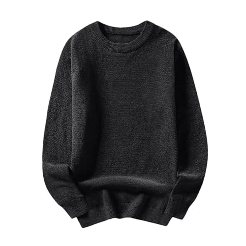 Pull gris classique pour homme sans repassage idéal pour l'automne-hiver
