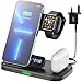 INIU 3 in 1 Kabelloses Ladegerät, Induktive Ladestation für Apple Watch und iPhone, Wireless Charger für iPhone 17 16 15 14 13 12 Pro Max, für Apple Watch 11/Ultra 3/10/9/8/7/6/SE/AirPods Pro 4 3 2