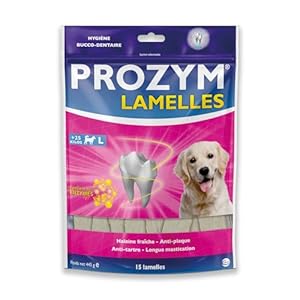 Prozym 15 Lamelles pour Chiens – Soin Dentaire à mâcher – N°1 chez Les vétérinaires – Haleine fraîche – Anti-tartre – Anti-Plaque – Gencives saines (L)