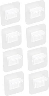 BUGUUYO 8pcs Partition Support Frame Clear Shelves Heavy Duty Hangers for Clothes Towel Hooks Adhesive Support Shelf Bracket Shelf Clips Partition Angle Bathroom Hook Adhesive Hooks Flat