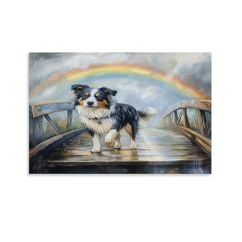 Impression sur toile de berger australien haute définition 50x75