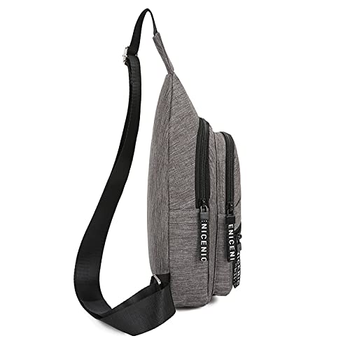 Canvas Sling Bag Chest Shoulder Backpack, Crossbody Daypacks Adjustable Strap Casual Handbag Sport Backpacks Waterproof Shoulder Daypack For Working Hiking Cycling (Style-D) #TOP6