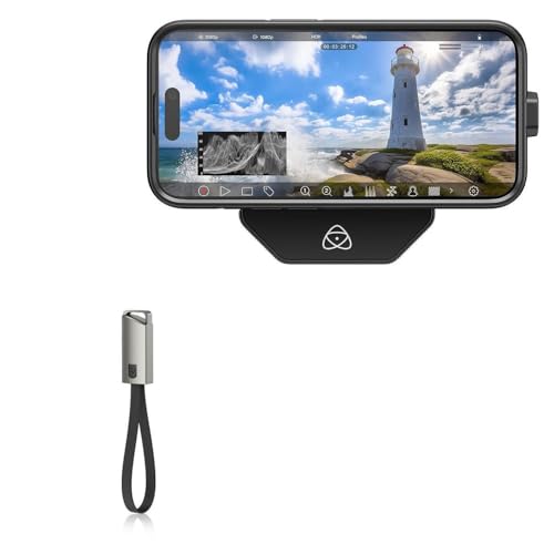 BoxWave Cable Compatible with Atomos Ninja Phone - USB Type-C Keychain Charger, Key Ring USB Type-C to Type-A 8 in USB Cable - Jet Black
