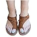 YJING Damen PlüSch Sandalen Damen Mit FußBett Sandalen Damen Blumen Sandalen FüR Breite FüßE Damen Sandalen SchnüRung Damen Sandalen Schwarz Sandalen Damen Sommer Sandalen 016 Braun 41