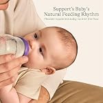Lansinoh Anti-Colic Baby Bottles for Breastfeeding Babies, 5 Ounces, 3 Count, Includes 3 Slow Flow Nipples, Size S