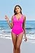 Holipick Hot Pink Women Tummy Control One Piece Swimsuit - Push Up Bathing Suit Full Coverage Slimming Swimwear XS