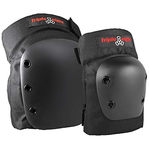 Triple Eight Street 2-Pack Knee and Elbow Pad Set, Black, Large Cover