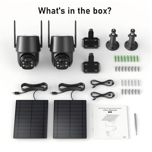 Image of SEHMUA No WiFi Security Camera, 4G LTE Cellular Security Cameras Outdoor Wireless, Built-in SIM Card, Solar Powered, 2K Color Night Vision, 360View, Instant APP Alerts, IP65