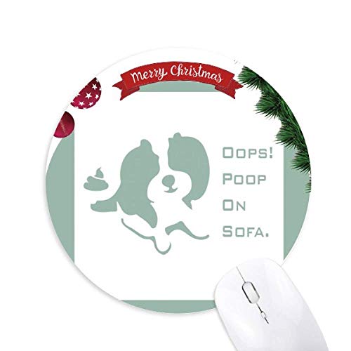 Preisvergleich Produktbild Lustige Hündfleck Sofa Runde Gummi Maus Pad Weihnachtsbaum Mat