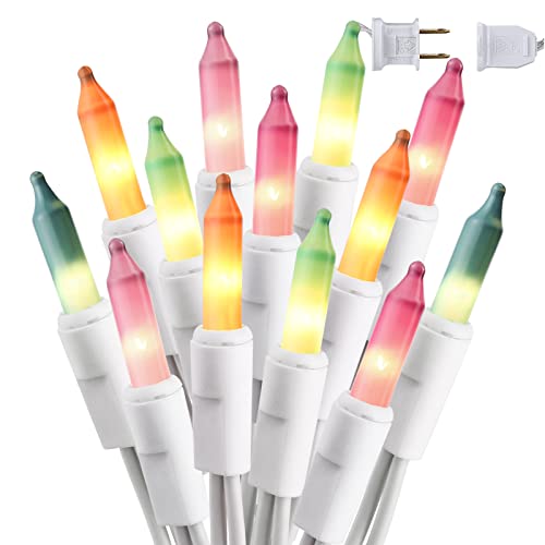 Image of BrizLabs Pastel Easter Lights, 34.8ft 150 Count Pastel Lights Connectable, MultiColor Easter Lights String, UL Certificated Mini Lights, Pastel Christmas Lights White Wire for Indoor Easter Tree Decor
