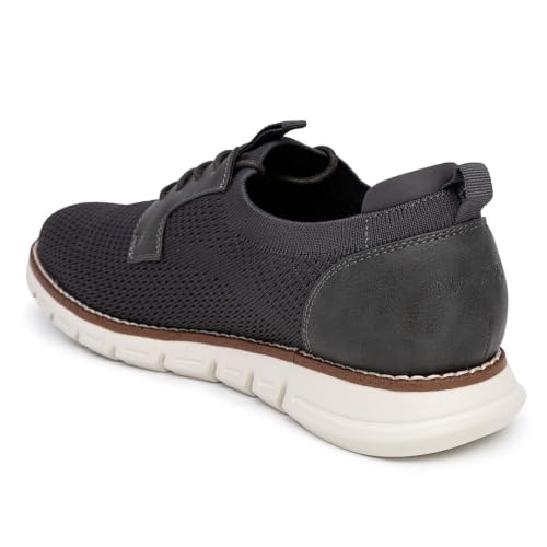 Nautica Men's Lightweight Casual Lace-Up Shoes, Breathable Knit Sneakers with Cushioned Sole for Everyday Comfort-Meer-Charcoal - Size 12 - image 3