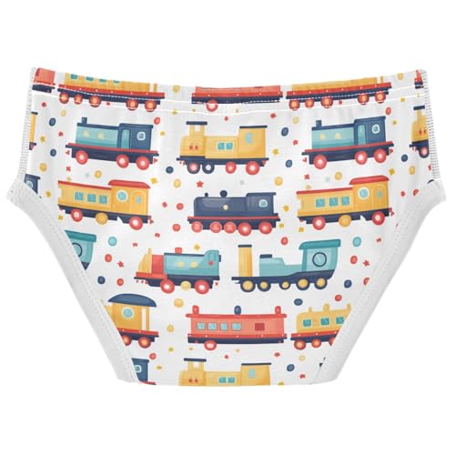 Pigsaly Boys' Underwear Retro Engines Train Boys Briefs Locomotives Car Toddler Underwear 4T Multicolor2