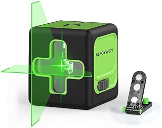 BEKOYWOY Green Beam Laser Level, Cross Line Laser with Magnetic Bracket & with Type-C Charger, 30m/100ft Self-Leveling Vertical and Horizontal Line with 4 Brightness Adjustment, Li-Battery Included