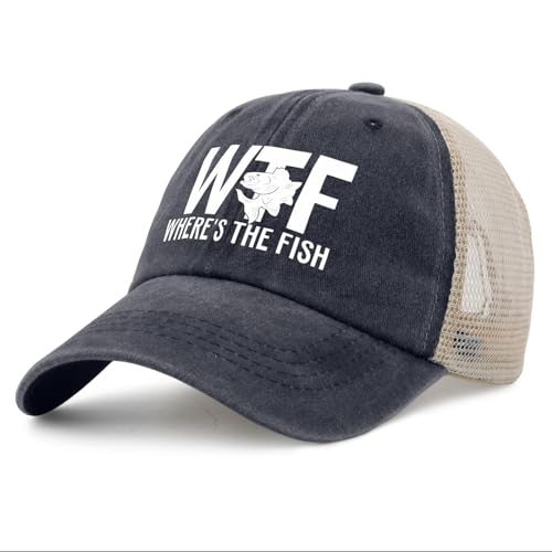 Image of WTF Where's The Fish Hat for Women Dad Hats with Design Caps