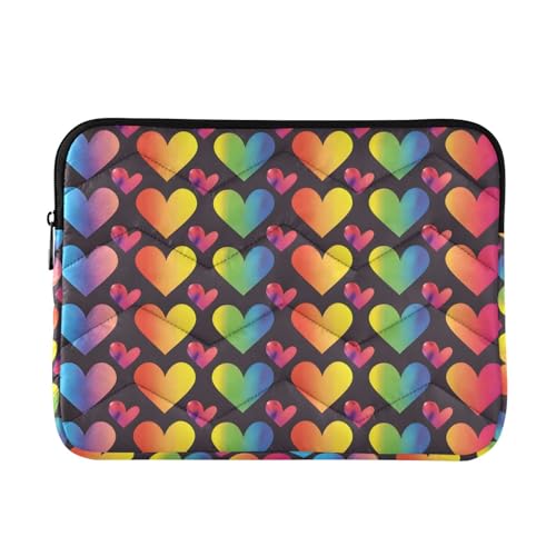 ALAZA Rainbow Hearts LGBT Pride Laptop Sleeve Case