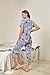 PNAEONG Women Pajama Set Sleepwear Tops with Capri Pants Casual and Fun Prints Pajama Sets SY215-Gray Owl-XL