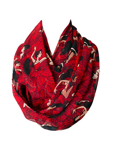 Etwoa Tango and Flamenco Dancers Infinity Circle Loop Scarf