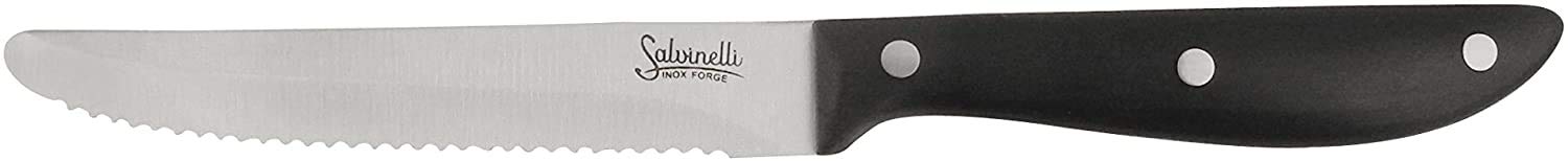Salvinelli - Set 12 Coltelli da tavola con Punta Tonda, Polyformaldeide/Acciaio Inossidabile, 11.5 x 30 x 30 cm