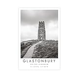 WLQZFRWV Glastonbury Reise, Glastonbury-Poster, 